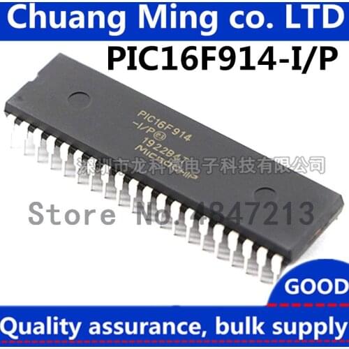 Free Shipping 50pcs/lots PIC16F914-I/P PIC16F914 16F914 DIP-40 IC