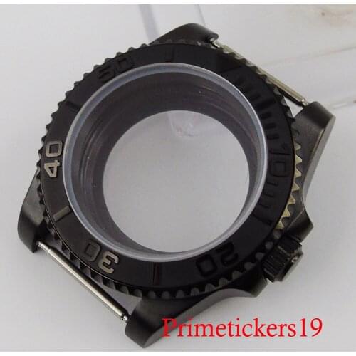 Bliger PVD Plated Stainless Steel 40mm Watch Case Sapphire Glass Fit EAT 2836 mingzhu 2813 Miyota Automatic Movement