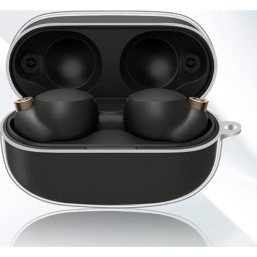 Case Cover Compatible with-S-o-ny WF-1000XM4 Earbuds Charging Case with Keychain Protective Transparent TPU Full Cover