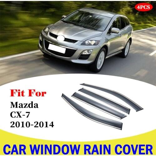 For Mazda CX-7 Window Visor Car Rain Shield Deflectors Awning Trim Cover Exterior Car-Styling Accessories Parts 2010-2014