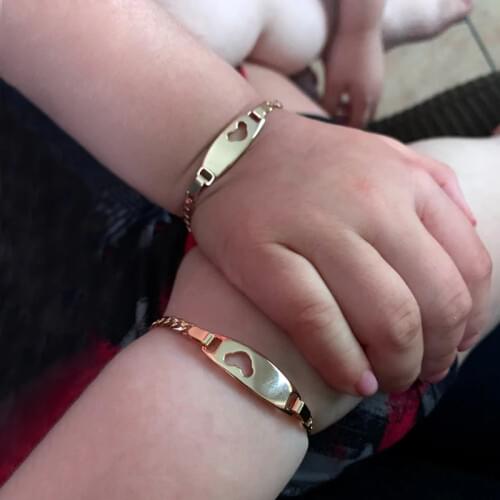 Kids Bracelets Gold Armband Baby Jewelry Baptism Pulsera Bebe Bijoux Bracelet Enfants Bracciale Bebek Bilezik Bransoletki B0342