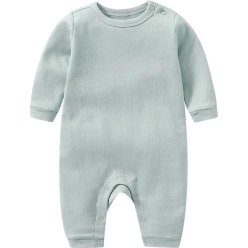 Baby Rompers Solid Color Toddler Girls Clothes Infant Cotton Jumpsuits Four Seasons Girl Outfits Long Sleeve