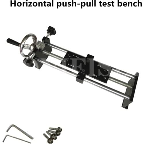 Horizontal Push-Pull Force Gauge Test Stand Hand-cranked Force Meter HLA Spiral Rack 500N/50KG Stroke 220MM HLA mask machine