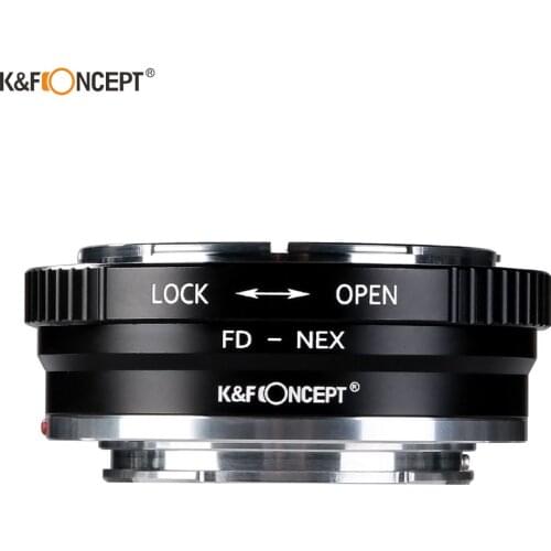 K&F CONCEPT High-precision for FD-NEX Lens Mount Adapter for Canon FD Mount Lens to Sony E mount NEX-5R NEX-6 NEX-7 Camera Body
