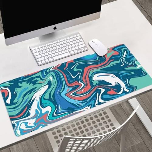 Fashion Marble Art Liquid Strata Mouse Pad Personalized Fabric Office Carpet Desk Mat Black Large Computer Desk Rubber Mousepad