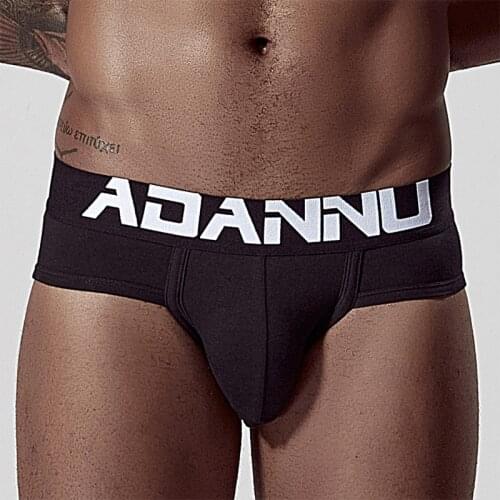 2020 ADANNU Brand Briefs Short Triangle Underpants Cotton underwear Men Sexy briefs Shorts male Panties Mens hombre AD127