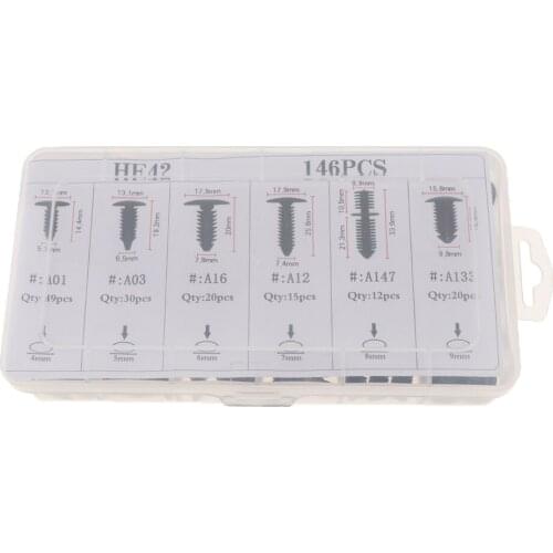 Nylon Bumper Fastener Rivet Clips Fender& Bumper Shield Retainer for GM, Ford Retainer Auto Body Clips