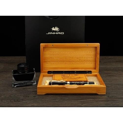 Jinhao Ancient Grey Chinese Oriental Dragon Fountain Pen with Original Box Free Shipping
