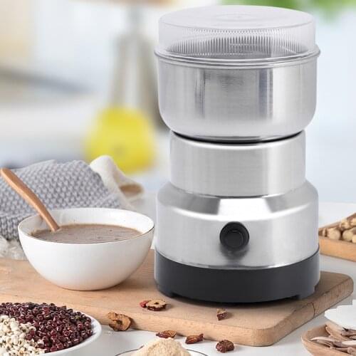220V Portable Electric Coffee Grinder Uniform Heat Dissipation Mini Nuts Beans Grains Spices Grinder Machine