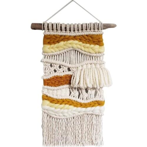 Hand-woven Colour Tapestry Macrame Wall Hanging Art Woven Bohemian Crafts Decoration Gorgeous Tapestry For Home Bedroom