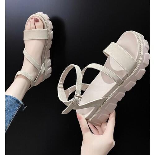 Womens summer platform sandals Pop Casual fashion increase womens sandals Sweet youth outdoor sandals plus size 35-40