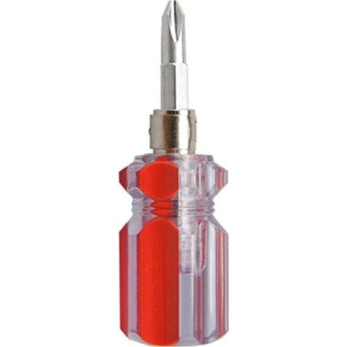 2 in 1 Interchangeable Bidirectional Cross Flat Head Screwdriver DIY Repair Tool transparent dual purpose Phillips screwdriver