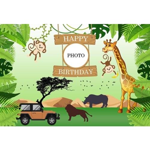 Giraffe photo backgrounds fotografia vinyl kids birthday photo-shot backdrops for photographer studio props fotografia lv-2051