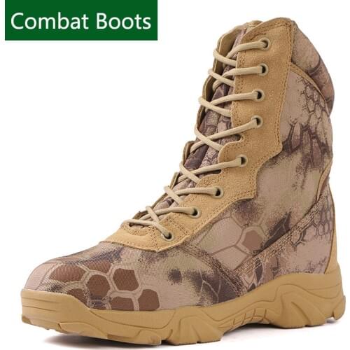 Military Army Combat Boots Men Winter Outdoor Tactical Shoes For Men Camouflage Desert Boots Training Shoe Industrial Work Boots