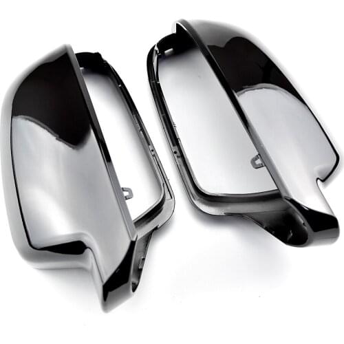 Black Side Wing Mirror Caps for Audi A4 A5 B8.5 A3 8P 2012 2013 2014 2015 2016 S5 RS5 RS4 (Glossy Pearl Black) replace