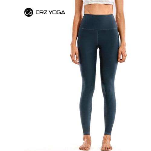 CRZ YOGA Womens Thermal Fleece Lined Leggings Winter Warm High Waist Yoga Pants Workout Tight -28 Inches