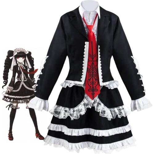 New Arrival Celestia Ludenberg Cosplay Set Yasuhiro Taeko Costume Danganronpa Character Uinform Halloween Costume for Women