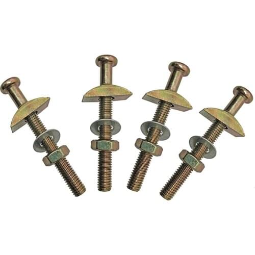4Set Furniture Hardware Bedside Connection Screw Assembly Cabinet for Wardrobe Cabinet/Office Desk/Connector M8 fittings