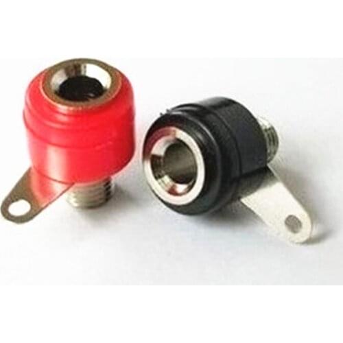 50pcs 4mm Banana Socket Jack For Banana Plug Terminal Connector Black Red