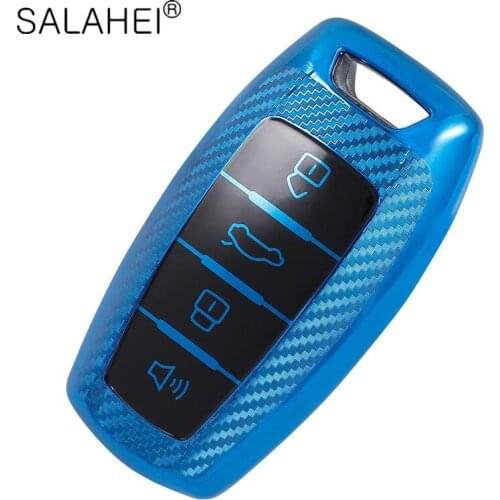 Carbon Fiber TPU Car key case keychain for Great Wall Haval/Hover H6 H7 H4 H9 F5 F7 H2S Car-covers Car Decoration Accessories