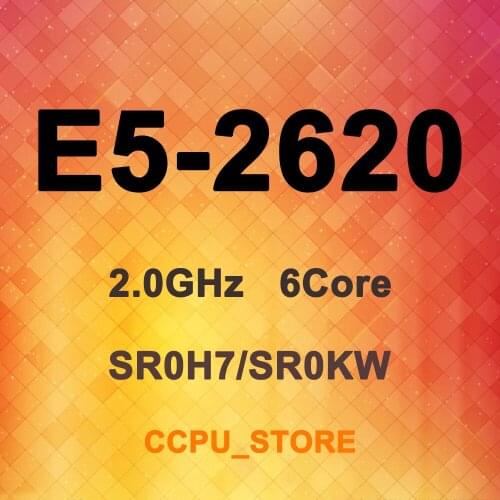 Intel Xeon E5-2620 SR0H7 SR0KW 2.0GHz 6Core 12Thread 15MB 95W LGA2011 CPU Processor