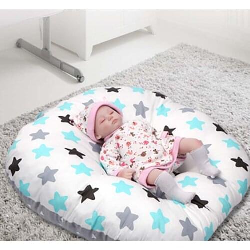 Infant Newborn Baby Lounger Pillow Comfortable Anti-Pour Milk Cushion Sleeping Pad Breathable Machine Washable Nursery Carrycot