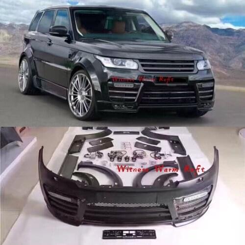 Carbon Fiber Wide Car body kit FRP unpainted Front bumper Rear bumper Side skirts For Range Rover Sport 14-17