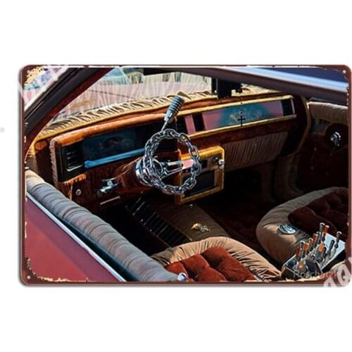 Ghetto Tiny Chain Steering Wheel Metal Signs Club Bar Painting Décor Wall Mural personalized Tin sign Posters
