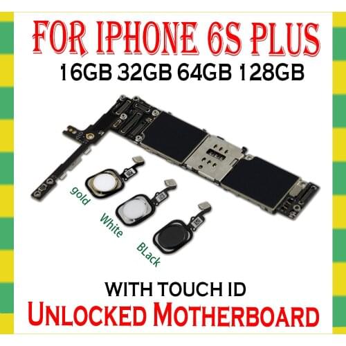 For iPhone 6S Plus 5.5'' Motherboard Remove Unlock Mainboard With without Touch ID Unlocked Logic Board 6sp