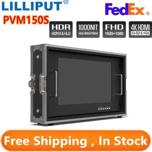 Lilliput PVM150S Monitor 15 Inch 1000Nit 1920x1080 FHD HDMI SDI VGA Input Security Camera System CCTV Monitor