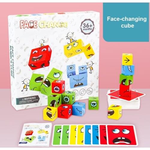 The Popular Montessori Face - Changing Logical Thinking Training Wooden Childrens Early Education Educational Toys