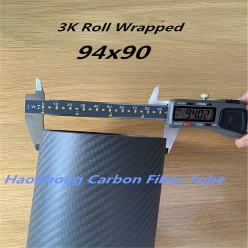 OD 94 x ID90 Carbon Fiber Tube Matt 3k 1000MM Long with 100% full carbon, (Roll Wrapped) Quadcopter Hexacopter Model 94*90