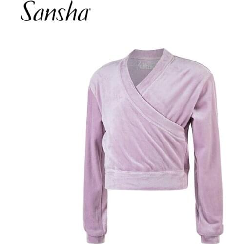 Sansha Girls Dancewear Pink Blue Purple Warm Cloth Long Sleeve For Winter 80AI0004P