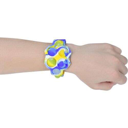 Silicone Bracelet Stress Relief Toys Fidget It Multifunctional Color Dimple Bubble Bracelet Safe And Non-Toxic Squeeze Toy