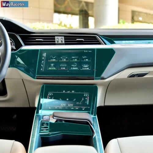 Car Interior Central Console Gear Dashboard TPU Sticker Transparent Protective Film For Audi Etron 55 Quattro 2020 Accessories