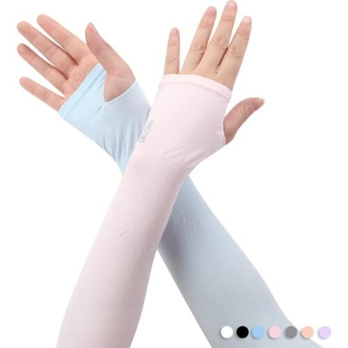 Men Women Summer Sunscreen Arm Sleeve Anti-UV Cooling Sleeve for Cycling Sports