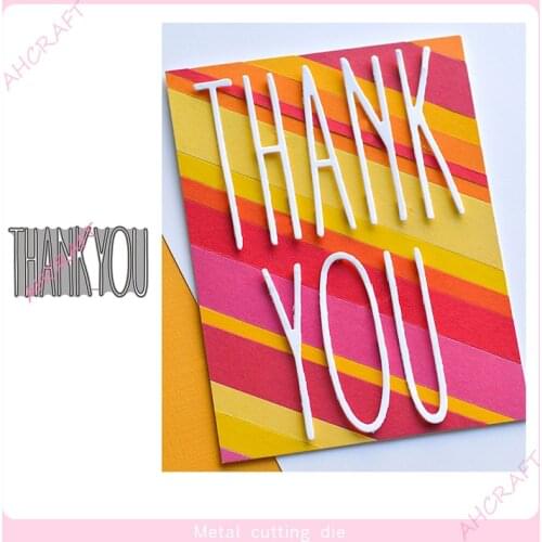 THANK YOU Words Metal Cutting Dies for DIY Scrapbooking Photo Album Decorative Embossing Paper Card Crafts Die 2021