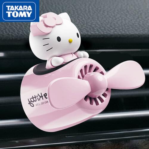 TAKARA TOMY cartoon hello kitty car perfume diffuser decoration lasting light fragrance air conditioning air outlet ornaments