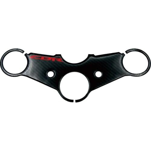 Motor Carbon Fiber Triple Tree Decals Pad Top Clamp Upper Front End Cover Stickers Protector For Honda CB400 VTEC 2005 2006 2007
