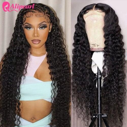 AliPearl Hair Deep Wave 13x4 HD Lace Front Human Hair Wigs For Women Brazilian HD Transparent Lace Wig Pre Plucked AliPearl