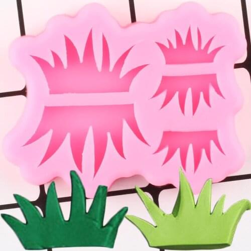 Green Grass Silicone Mold Candy Resin Molds Cake Decoration Tools Kitchen Cookie Mould Fondant Chocolate Baking Moulds