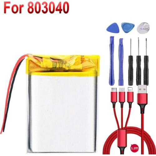 3.7V 1000mAh 803040 Lithium Polymer Li-Po ion Rechargeable Battery For MP4 MP5 GPS PSP mobile Pocket PC e-books bluetooth