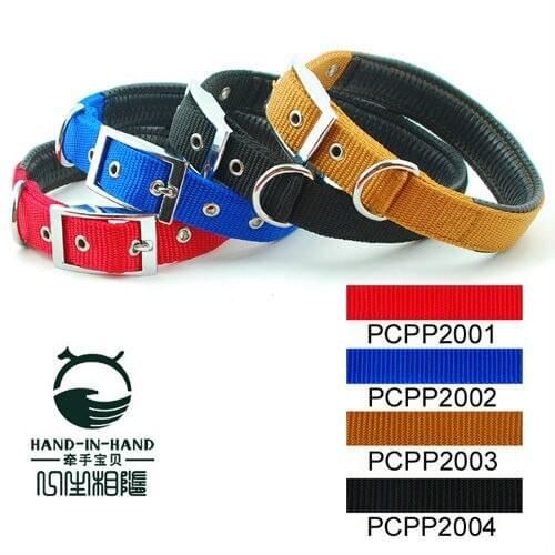 50Pcs/Lot Classic Series Pet Dog Double Layers & Padded Collar 2.0cm 4 Colors PCPP501