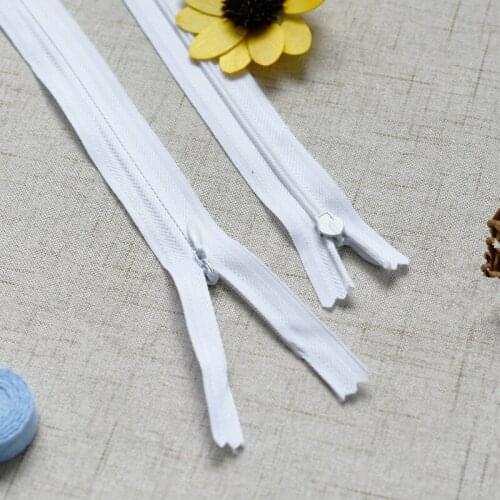 20pcs White black Nylon 3# Closed End Invisible Zippers 6/10/16/20/24 inch (15/25/40/50/60cm) Tailor Sewing Crafts