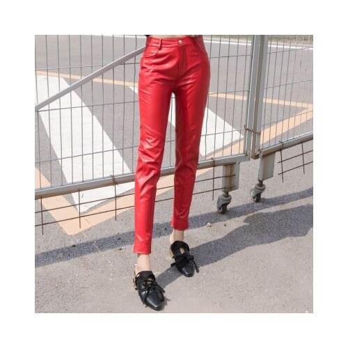 Top brand Fashion 2020 New Real Sheep Leather Pants BP28 high quality