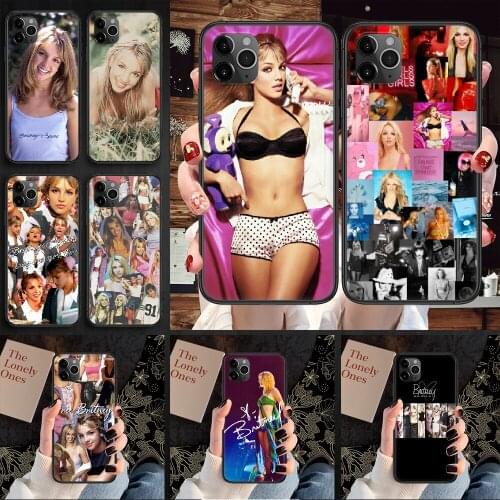 Britney Spears Phone Case Cover Hull For iphone 5 5s se 2 6 6s 7 8 12 mini plus X XS XR 11 PRO MAX black tpu back luxury cover