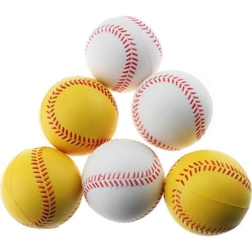 CRESTGOLF 6pcs Per Pack 70mm Foam Sponge Golf Practice Balls Practice Training Balls Training Aid White/Yellow Color for Choice