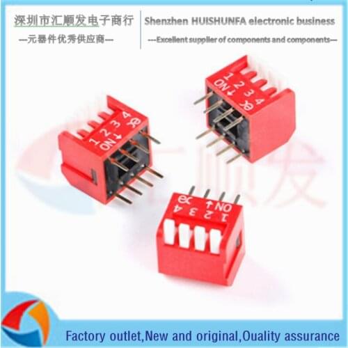 DSDP04LHGET 2.54mm pitch 4-position key type DIP switch /Red