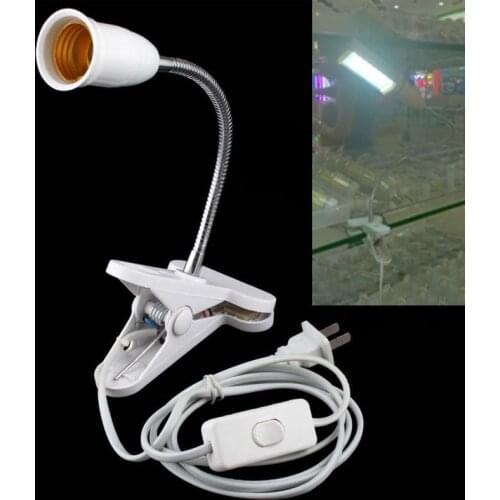 Ccc White Rushed Sale Edison Lamp Holder Led Profile Tomada New Flexible E27 On Off Switch 50cm Power Cable Cord W/ Clip