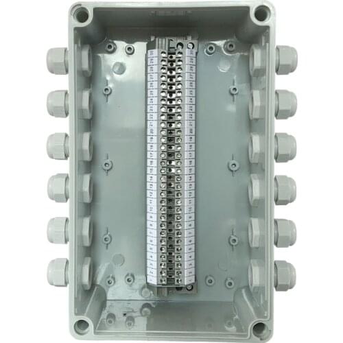 IP65 Waterproof Cable Junction Box 250*150*100mm with UK2.5B Din Rail Terminal Blocks Set 12 Ways